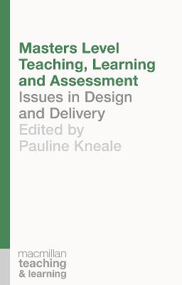 Book cover for Masters Level Teaching, Learning and Assessment