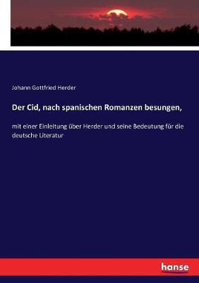 Book cover for Der Cid, nach spanischen Romanzen besungen,