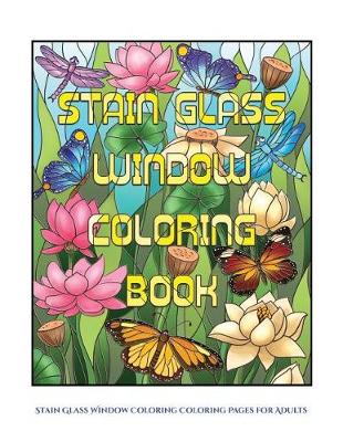 Book cover for Stain Glass Window Coloring Coloring Pages for Adults