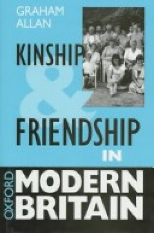 Cover of Kinship and Friendship in Modern Britain