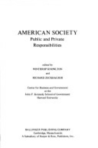Cover of American Society