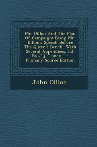 Cover of Mr. Dillon and the Plan of Campaign