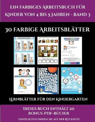 Cover of Lernblätter für den Kindergarten (Ein farbiges Arbeitsbuch für Kinder von 4 bis 5 Jahren - Band 3)