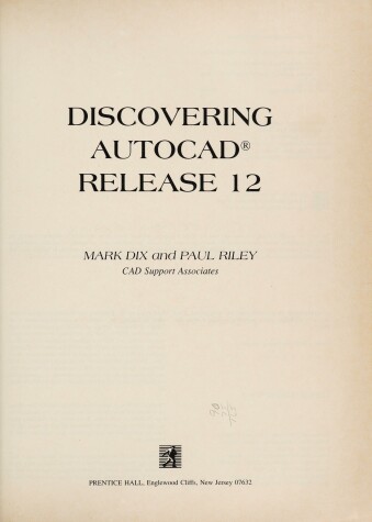 Book cover for Discovering Autocad Rel 12