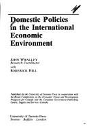 Book cover for Domestic Policies and the International Economic Environment