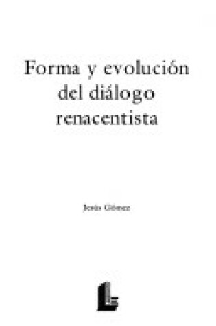 Cover of El Dialogo Renacentista