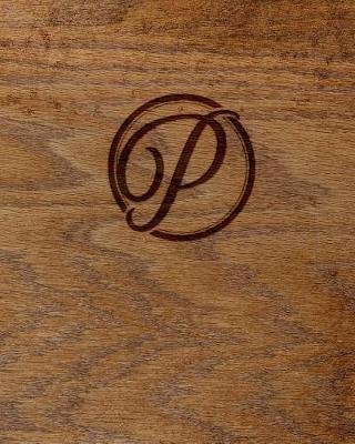 Book cover for Wood Burned Monogram Creative Journal - P