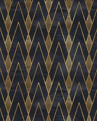 Cover of Elegant Gold - Black Paper Notebook