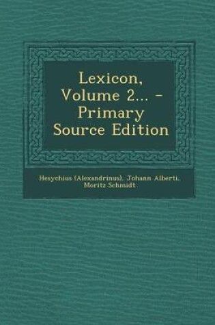 Cover of Lexicon, Volume 2...