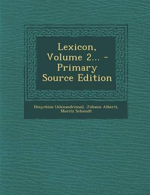 Book cover for Lexicon, Volume 2...