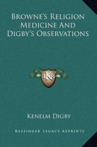 Cover of Browne's Religion Medicine and Digby's Observations