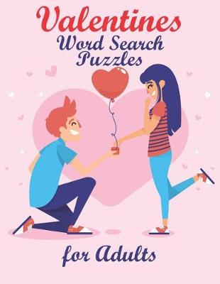 Book cover for Valentines Word Search Puzzles for Adults