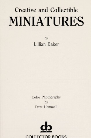 Cover of Creative and Collectible Miniatures