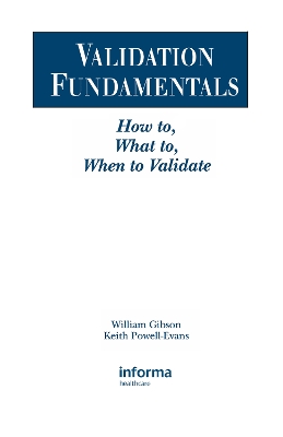 Book cover for Validation Fundamentals