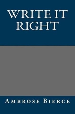 Cover of Write It Right
