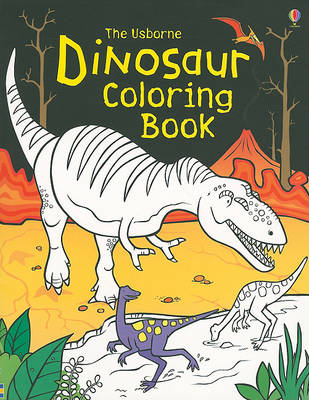 Book cover for The Usborne Dinosaur Coloring Book