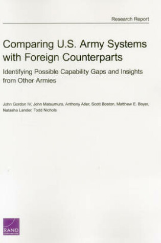 Cover of Comparing U.S. Army Systems with Foreign Counterparts