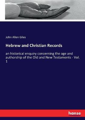 Book cover for Hebrew and Christian Records