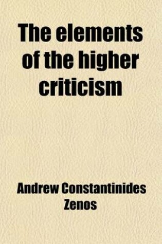 Cover of The Elements of the Higher Criticism