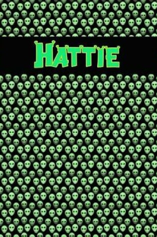 Cover of 120 Page Handwriting Practice Book with Green Alien Cover Hattie