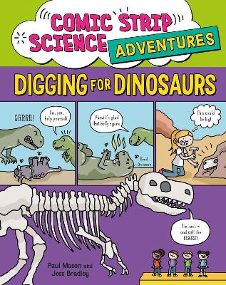 Book cover for Comic Strip Science Adventures: Digging for Dinosaurs