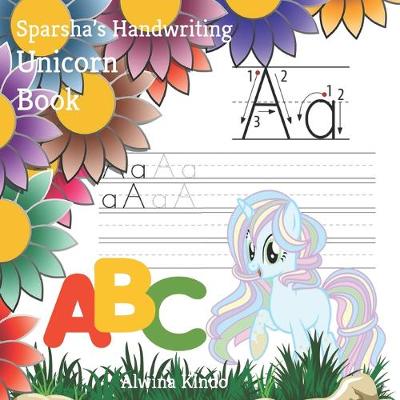 Book cover for Sparsha's Handwriting Unicorn Book