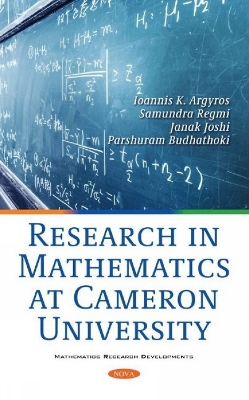 Book cover for Research in Mathematics at Cameron University