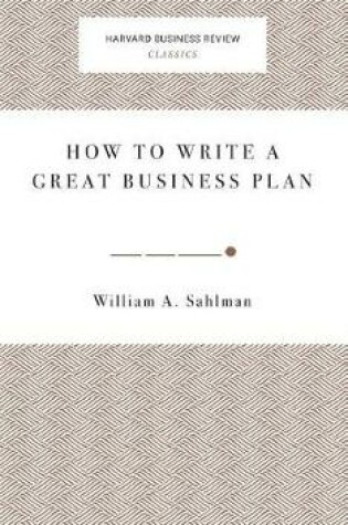 Cover of How to Write a Great Business Plan