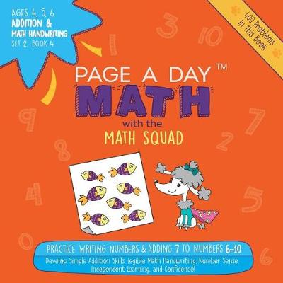 Book cover for Page a Day Math Addition & Math Handwriting Book 4 Set 2