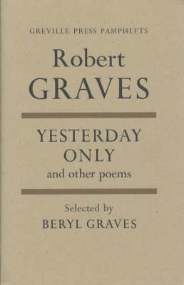 Book cover for Yesterday Only and Other Poems