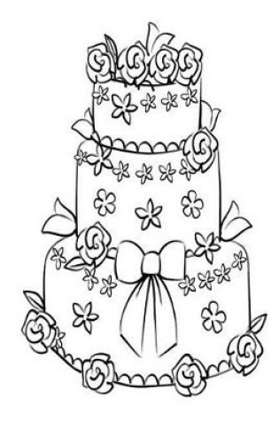 Cover of Wedding Journal Black White Wedding Cake Sketch