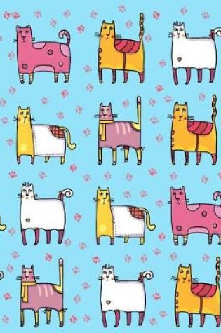 Cover of My Big Fat Journal Notebook For Cat Lovers Funny Cats Wearing Socks Pattern 2