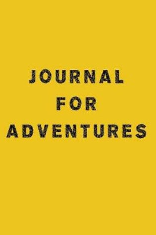 Cover of Journal For Adventures