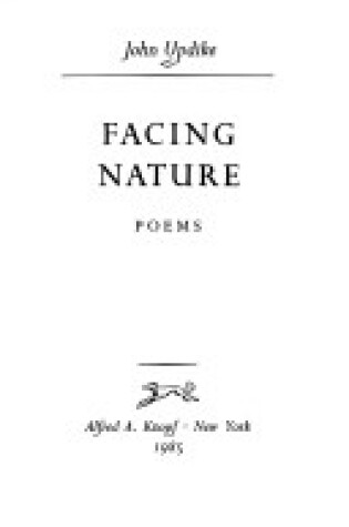 Cover of Facing Nature