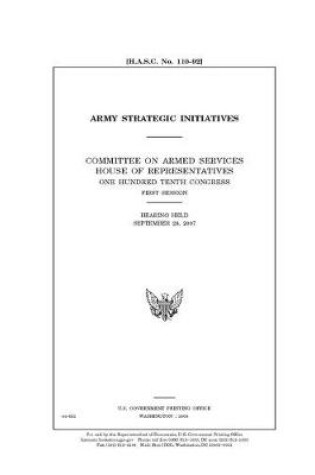 Cover of Army strategic initiatives