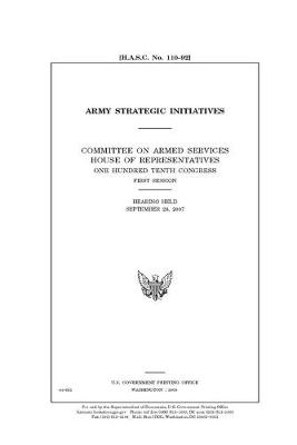 Book cover for Army strategic initiatives