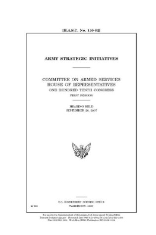 Cover of Army strategic initiatives