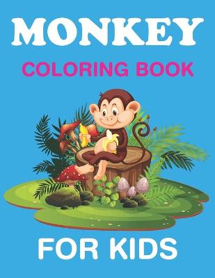 Book cover for Monkey coloring book for kids.