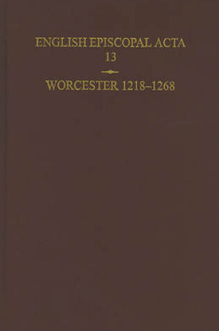 Cover of English Episcopal Acta 13
