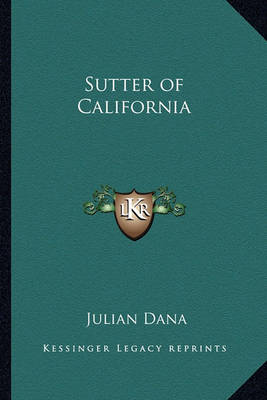 Book cover for Sutter of California