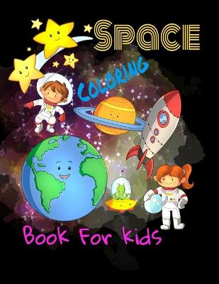 Book cover for Space coloring book for kids