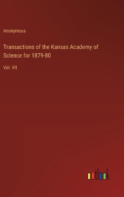 Book cover for Transactions of the Kansas Academy of Science for 1879-80