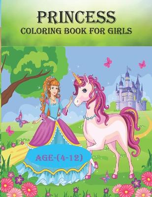 Book cover for Princess coloring book for girls