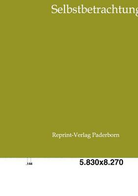 Book cover for Selbstbetrachtungen