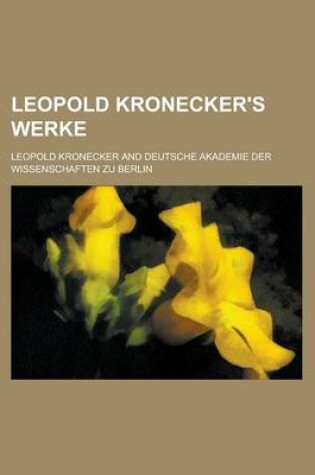Cover of Leopold Kronecker's Werke