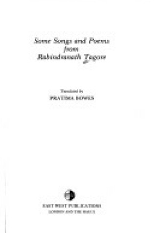 Cover of Songs and Poems