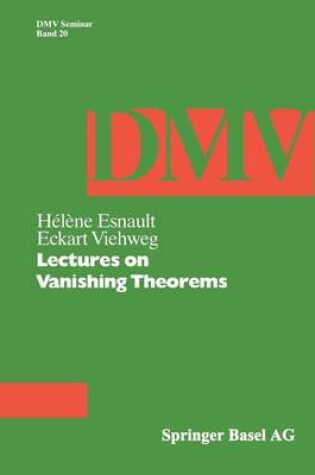 Cover of Lectures on Vanishing Theorems