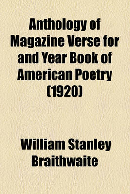 Book cover for Anthology of Magazine Verse for and Year Book of American Poetry (1920)