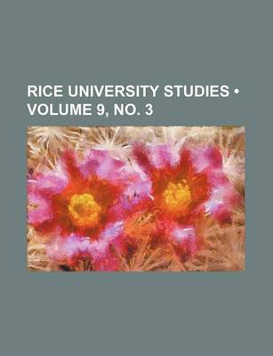 Cover of Rice University Studies