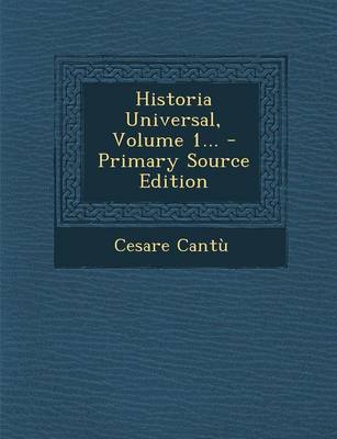 Book cover for Historia Universal, Volume 1...